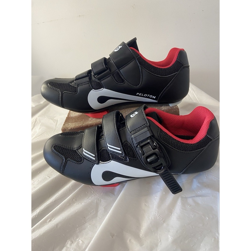 Authentic Peloton Black  With Red 3- Screw Clips‎ Attached- Size 39
